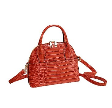 Crocodile print Dome Shape Satchel