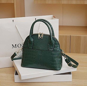 Crocodile print Dome Shape Satchel