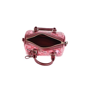 Oval Cherry Print Satchel