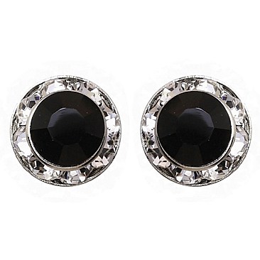 Chic 11MM Rondelle Swarovski Crystal Post Earrings SL40003