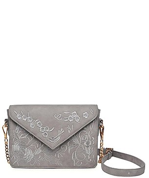 Fashionable Arabella Embroidered Vegan Leather JP41024