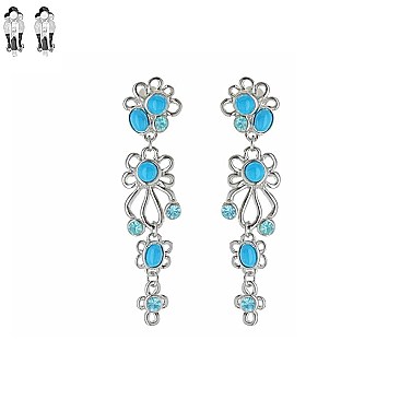 Fashionable Metal Clip Earring With Tq SL41024