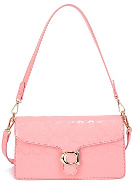 Oval Pattern Design Shoulder / Cross-Body Bag