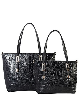 ELEGANT 2 IN 1 CROC HANDBAG SET JP-CY7025