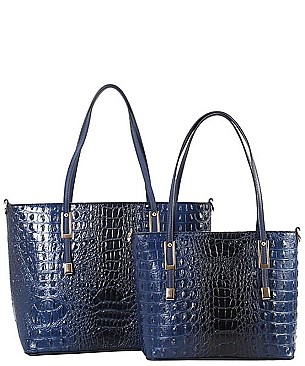 ELEGANT 2 IN 1 CROC HANDBAG SET JP-CY7025