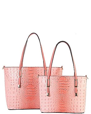 ELEGANT 2 IN 1 CROC HANDBAG SET JP-CY7025