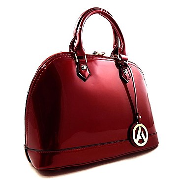 Patent Dome Style Quality Satchel