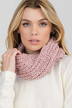 Pack of 12 Chenille Infinity Scarves