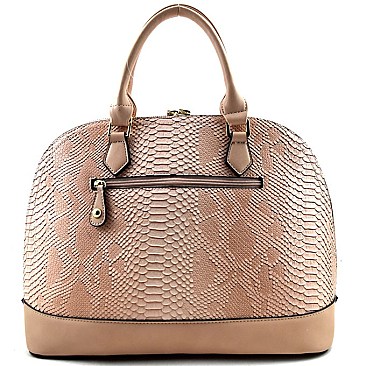 Snake Print Dome Shape Satchel