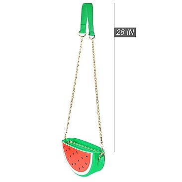 Novelty Cute Watermelon Shaped Shoulder Clutch