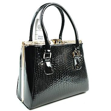 DESIGNER QUALITY JEWEL TOP BOUTIQUE SATCHEL