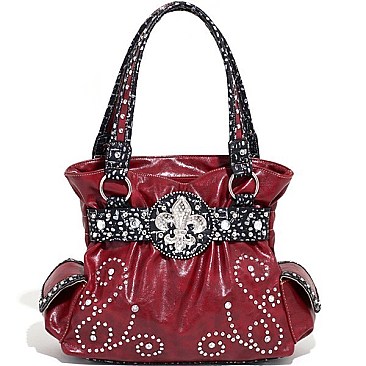 Fleur De Lis Western Tote