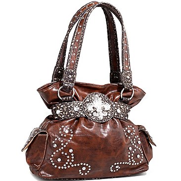 Fleur De Lis Western Tote