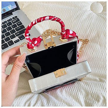 3D Lady Face Box Shaped Handbag With Scarf