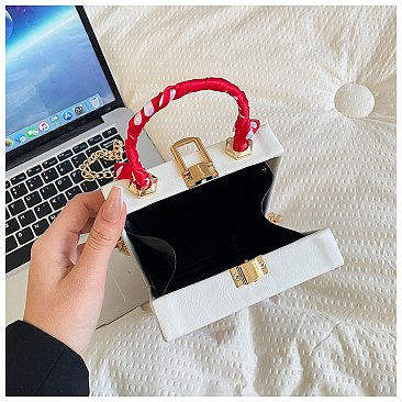 3D Lady Face Box Shaped Handbag With Scarf