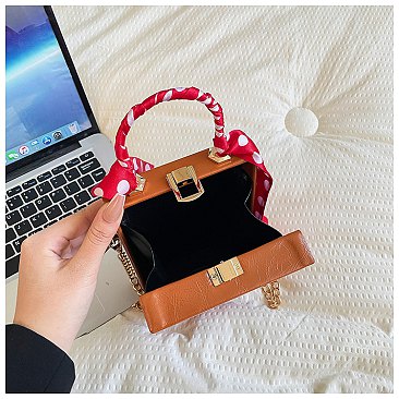 3D Lady Face Box Shaped Handbag With Scarf