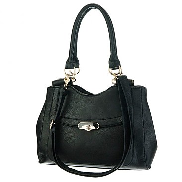 DUAL COMPARTMENT FRONT POCKET SATCHEL