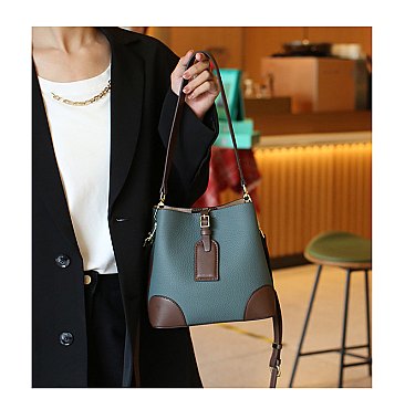 Genuine Leather Hobo Shoulder Handbag