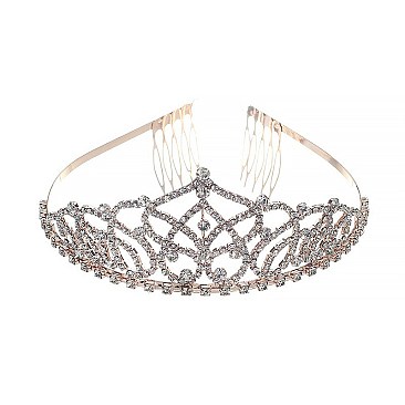 ELEGANT MED RHINESTONE TIARA SL60620