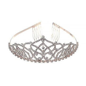 FASHIONABLE RHINESTONE TIARA SL60620CRS