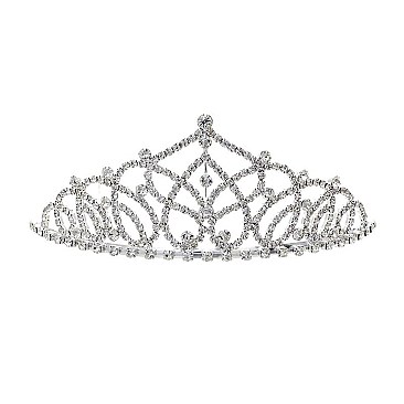 FASHIONABLE RHINESTONE TIARA SL60620CRS