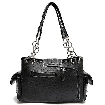 Westen Stoned Buckle Handbag KNL-8469