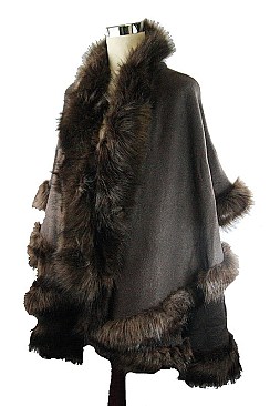 Stylish Faux Fur Poncho/Vest FM-PC051