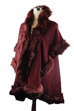 Stylish Faux Fur Poncho/Vest FM-PC051