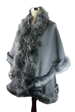 Stylish Faux Fur Poncho/Vest FM-PC051