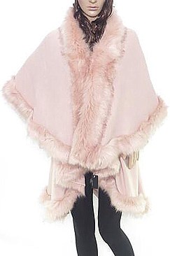 Stylish Faux Fur Poncho/Vest FM-PC051