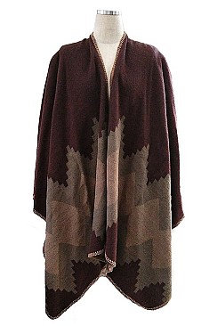 Multi Tone Fashion Poncho/Shawl FM-AV178