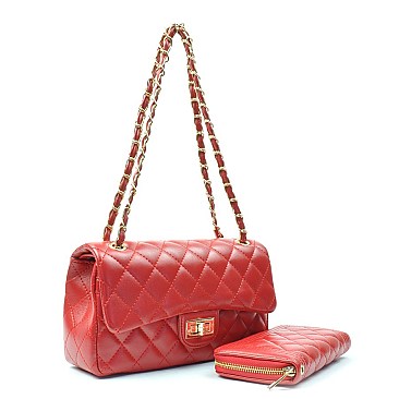 quilted trendy bag