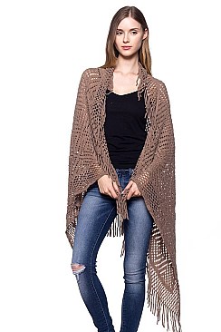 Elegant Fringe Fashion Poncho