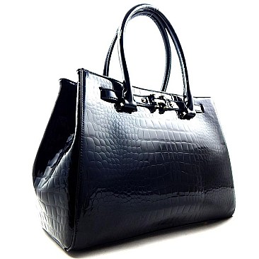 Patent Crocodile Large Size Tote