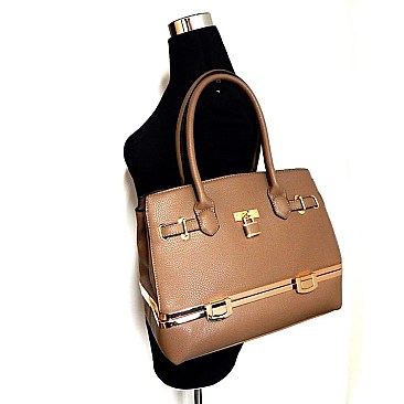 QUALITY Bottom Compartment Padlock Satchel