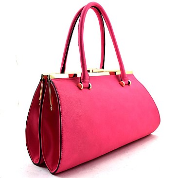 Boutique Clutch-lock Double Compartment Satchel