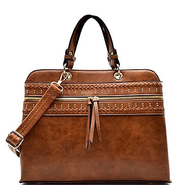 62450-LP Stud Accent 2 Way Satchel