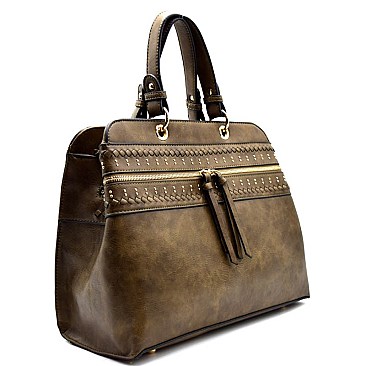 62450-LP Stud Accent 2 Way Satchel