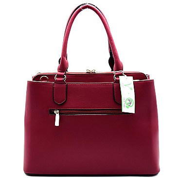 Tasseled Triple Compartment Satchel