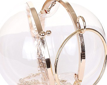 Stylish Ball Shape Clear Clutch