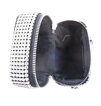 SPARKLING CHAIN LINK RHINESTONE CROSSBODY BAG