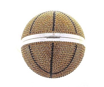 CA-6592 SPARKLY RHINESTONE BASKETBALL CROSSBODY BAG