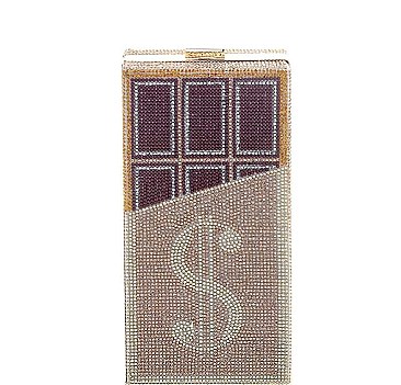 FASHIONABLE SPARKLING RHINESTONE MONEY SIGN CROSSBODY BAG