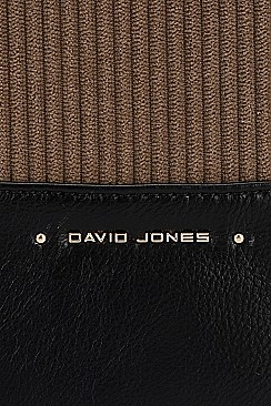 David Jones Corduroy Hobo Shoulder Bag