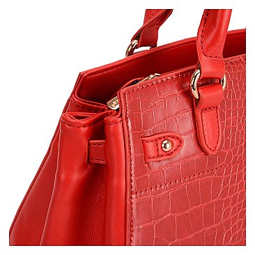 David Jones Designer Crocodile Satchel