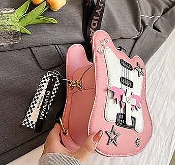 Rock Star Guitar Figure Novelty Cross Body Bag