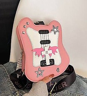 Rock Star Guitar Figure Novelty Cross Body Bag