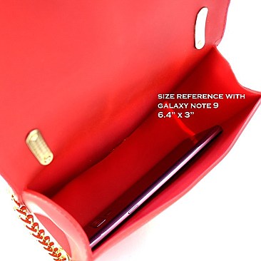 Belt Lock & Chain Handle Shoulder Bag