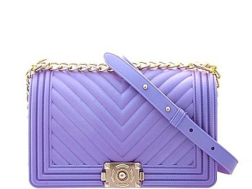 CLASSIC MODERN V LINES LOOK JELLY SMOOTH CROSSBODY BAG