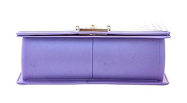 CLASSIC MODERN V LINES LOOK JELLY SMOOTH CROSSBODY BAG